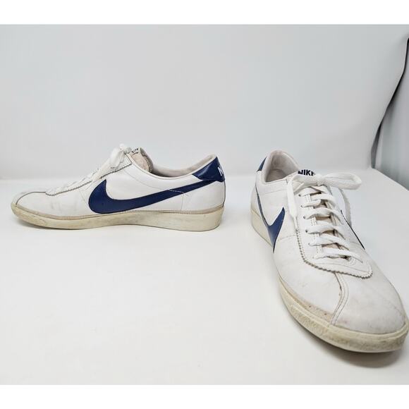 Vintage Nike Leather Bruin Leather White Blue Shoes Korea Men\'s Size 13 main image 7